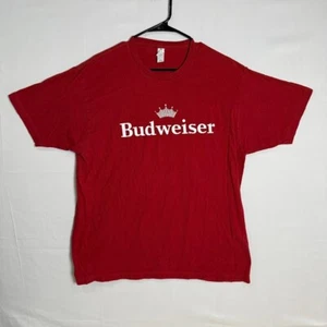 Budweiser Bier Logo T-Shirt Herren XL rot Tultex 100% Baumwolle - Bild 1 von 6