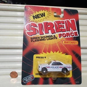 Matchbox 1990 SIREN FORCE POLICE Car Mercedes Benz 500SEL New in Bubble Package - Picture 1 of 4
