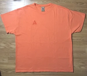 Vintage Nike ACG XL Heavyweight Cotton T-Shirt Orange / Peach Embroidered Logo - Picture 1 of 12