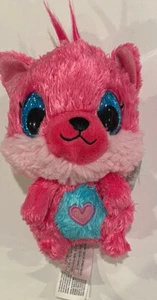 Hatchimals Spin Master Pink Kitty Cat Plush Toy Silver Wings Pink Heart Blue Eye - Picture 1 of 6