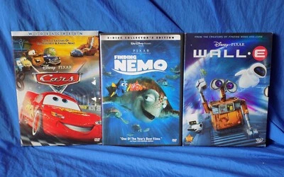 Disney Pixar Movie Night w/ CARS FINDING NEMO WALL-E 3 DVD Lot - Image 1 of 4