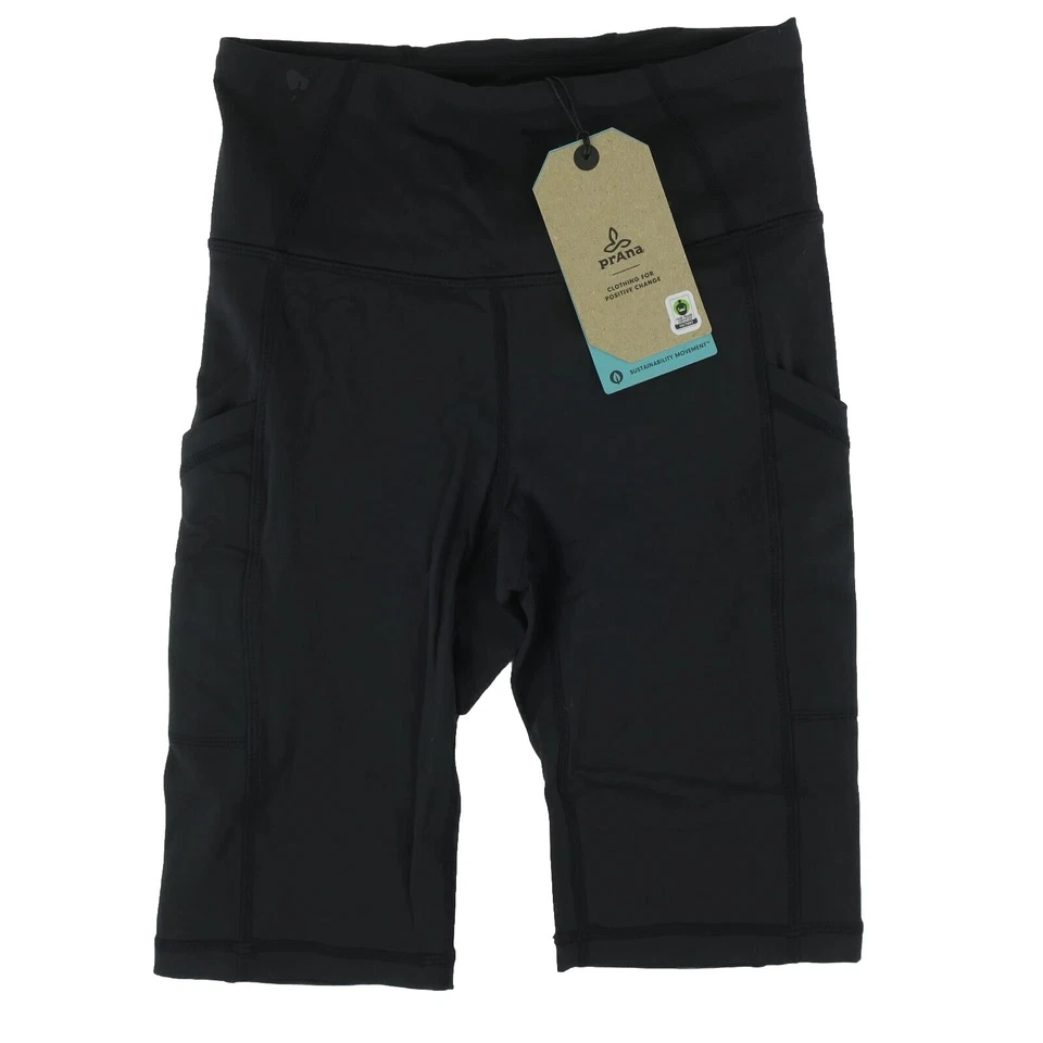 Prana BLACK Women's Electa II 10in Biker Shorts US X-Small