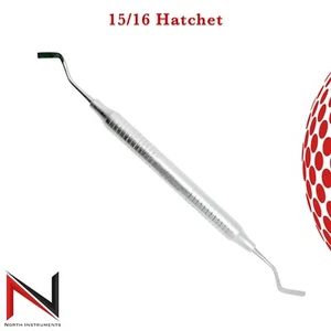 HATCHET #15/16 Sharp Edge Retention Carbers Steel Handle Dental Instruments - Bild 1 von 3