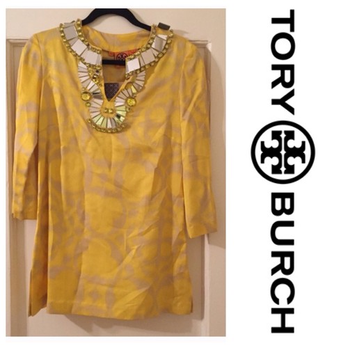Abito tunica Tory Burch $525 seta taglia 6 classico resort crociera