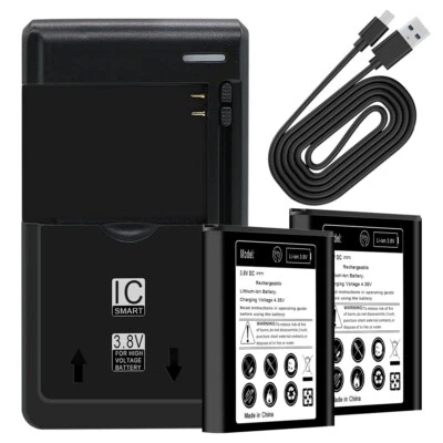 Carregador de bateria padrão de alta potência 2x 1900mAh para Kyocera DuraXV Extreme+ E4811 - Imagem 1 de 2