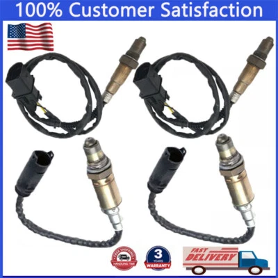 Sensor de oxigênio 4 peças upstream + downstream ajuste para BMW 745I 745LI 4.4L V8 2002-2005 - Imagem 1 de 4