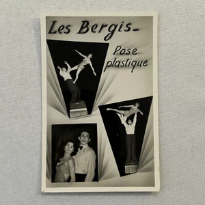 Vintage Circus Balancing Acrobat Act Photo Photograph Les Bergis French - Picture 1 of 5