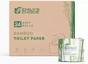 Bambus Toilettenpapier, 24 weiche Rollen, 3-lagig, 200 Blatt pro Rolle, baumfreies Produkt - Bild 1 von 3