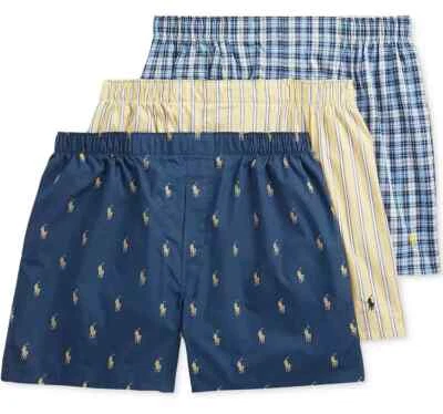 3 Polo Ralph Lauren Tejidos Boxers Ropa Interior Para Hombre $49.50 Nuevo Con Etiquetas Foto 1 de 4