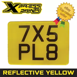 Placa reflectante de pista diurna 7X5 Motocicleta Novedad Show Matrícula - Imagen 1 de 3