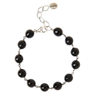 Pulsera Chan Luu envuelta en alambre en ónix facetado y plata - Imagen 1 de 2