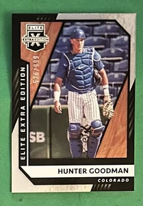 2021 Panini Elite Extra Edition /999 Hunter Goodman #109 Colorado Rockies - Picture 1 of 2