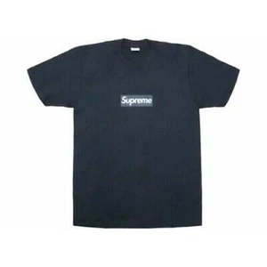 Camiseta con logotipo en caja de los Yankees de Nueva York de Supreme Navy - Imagen 1 de 2