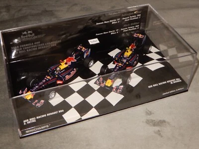 Minichamps F1 1:43 Vettel/Webber Red Bull Racing Renault RB6 World Champions2010 - Image 1 of 4