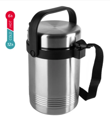 EMSA 1.4L Stainless Steel Thermal Food Holder with 2 Inserts - Image 1 of 4