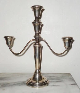 ART DECO STERLING BY FRANK M. WHITING CANDLESTICK WEIGHTED & RE ENFORCED  - Picture 1 of 9