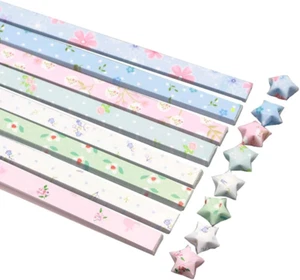 400 Sheets Cute Floral Origami Stars Paper Folding Strips Package DIY Paper - Picture 1 of 4