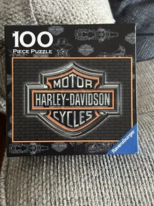 Ravensburger Harley Davidson Motorcycles 100 Piece Jigsaw Puzzle Bar and Shield - Picture 1 of 4