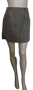 Minifalda corta French Connection talla 6 caqui estilo militar verde algodón - Imagen 1 de 9