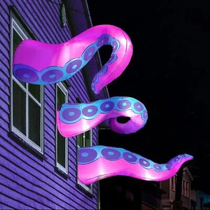 Tentáculos inflables gigantes para pulpo brazo inflable decoración de Halloween - Imagen 1 de 7