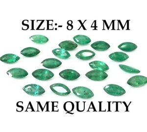 Natural Emerald Marquise Shape Size 8x4 mm CutFaceted Loose Gemstone-Jewelry5177