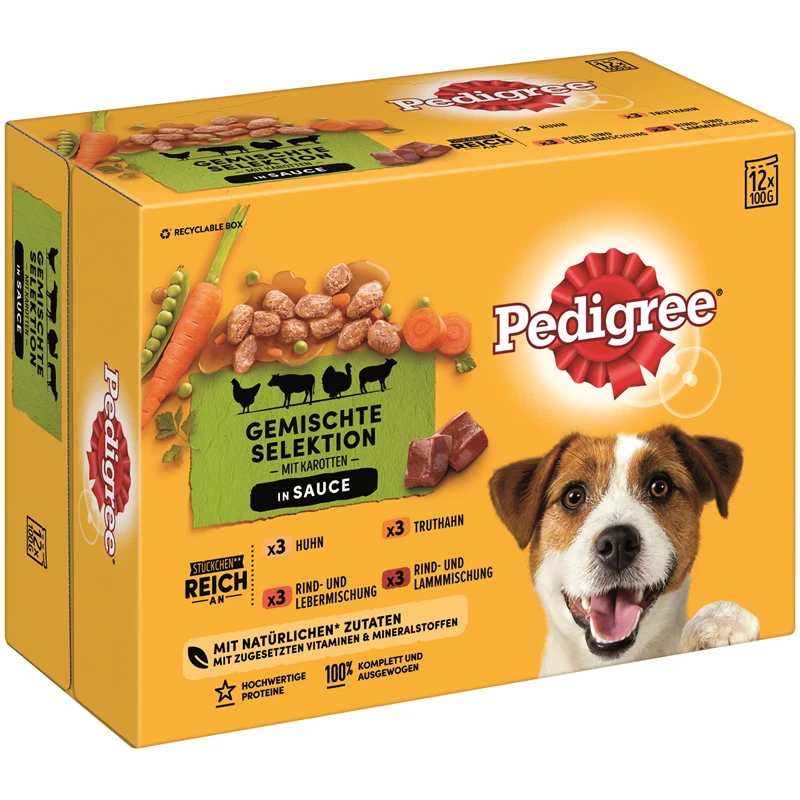 Pedigree Portionsbeutel Gemischte Selektion im Multipack 48 x 100g