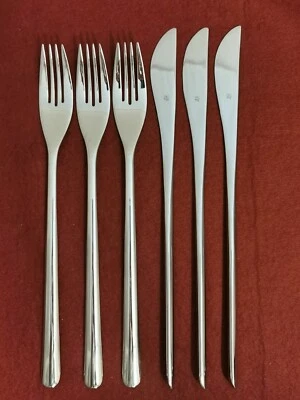 Wmf Taika Cromargan Menübesteck 3 Menümesser 3 Menügabeln  - Bild 1 von 4
