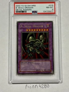 Yu-Gi-Oh! 2002 Black Skull Dragon Metal Raiders Ultra Rare MRD-018 PSA 8 - Picture 1 of 2