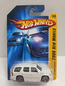 Tarjeta Hot Wheels 07 Cadillac Escalade White 2006 nuevos modelos - Imagen 1 de 9