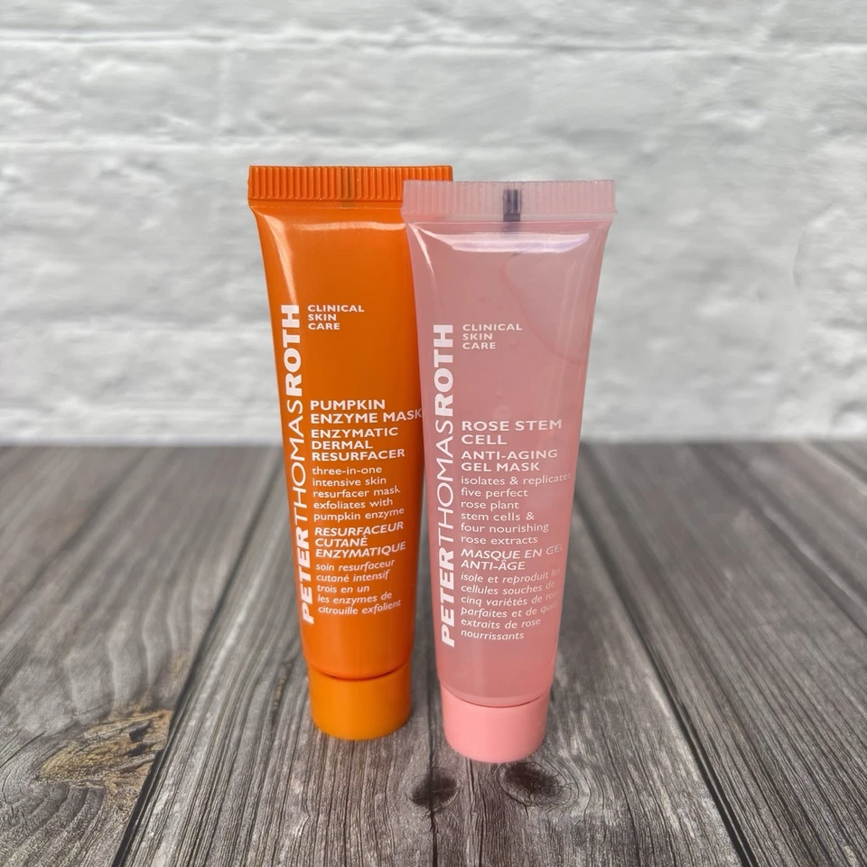 Peter Thomas Roth Mask Duo - Pumpkin Enzyme + Rose Stem Cell - 14ml Each - New - Image 1 of 3