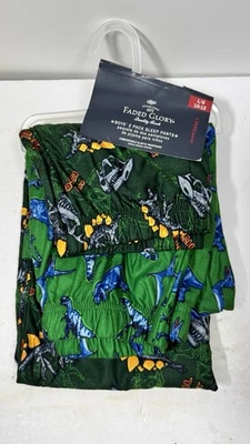 Paquete de 2 pantalones para dormir con estampado de dinosaurios talla 10/12 descoloridos gloria ¡NUEVOS! Foto 1 de 4