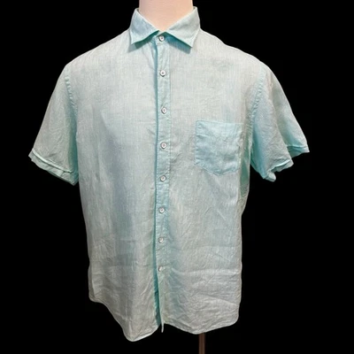 RODD & GUNN Men's 2XL 100% Linen Shirt Button Front Short Sleeves Sports Fit - Image 1 of 4