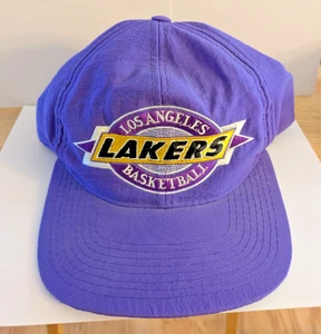 Vintage 80s 90s Starter Nylon LA Los Angeles Lakers Patch Snapback Hat NBA Cap. - Bild 1 von 5