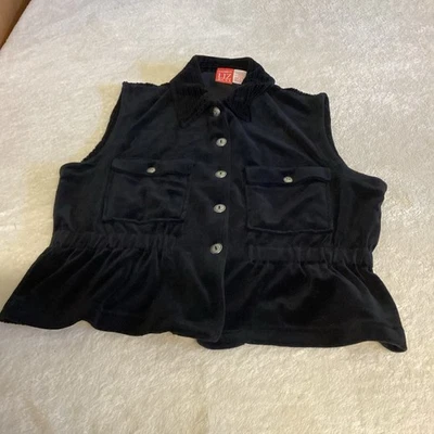 Жилет женский Liz Claiborne Collection черный плиссированный без рукавов большой RN 52002 - Изображение 1 из 4