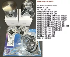 2000-04 05 Polaris 800 Indy_Pro X_RMK_XC SP_Switchback Piston/Gasket Rebuild KIT - Picture 1 of 3