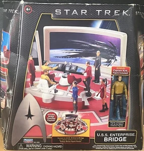 Playmates 2009 STAR TREK USS ENTERPRISE BRIDGE PLAY SET Box w/ Kirk Figure New! - Picture 1 of 4