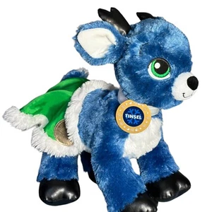 Build-a-Bear BAB Blue 14" Reindeer TINSEL The Speedster + Name Collar & Skirt - Picture 1 of 4