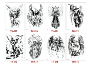 8 X Man Tattoo Sticker Temporary Waterproof Tattoo Body Arm Stickers US - Picture 1 of 1