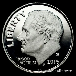 2015 S  Roosevelt Silver Proof Dime ~ Coin from Original U.S. Mint Proof Set - Picture 1 of 1