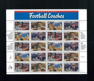 United States 32¢ Legendary Football Coaches Postage Stamp #3143 MNH Full Sheet - Picture 1 of 1