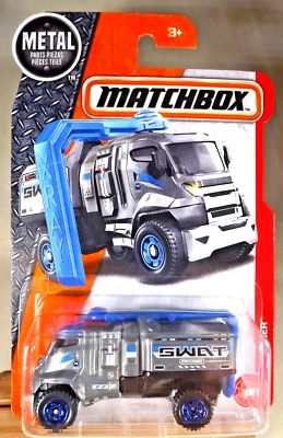 2016 Matchbox Rescue-SWAT 65/125 XCANNER Gray-Blue w/Blue Ringed Flower Spokes - Image 1 of 4