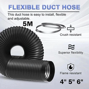Flexible Aluminium Ducting Hose Round Ventilation Tube Flexi Duct Flexipipe - Picture 1 of 29
