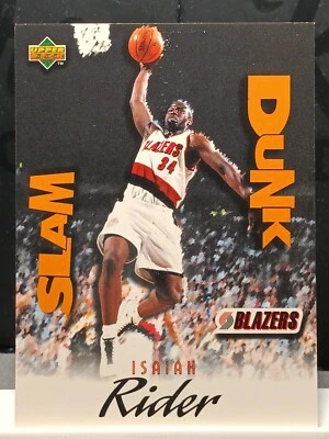 1997 Upper Deck Nestle Slam Dunk #32 Isaiah Rider Portland Trailblazers  - Image 1 of 2