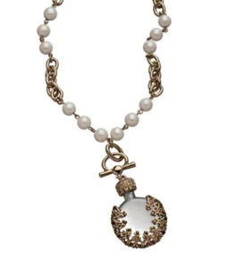 Vintage   Carolee  Gold tone unique perfume charm statement  necklace JS70 - Picture 1 of 2