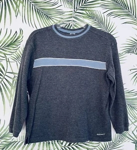 OLD NAVY Youth Boys Size 8 Gray Blue TrIm Long Sleeved Crew Neck SWEATER / Shirt - Picture 1 of 3
