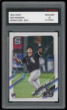 NICK MADRIGAL 2021 TOPPS SERIES ONE 1ST GRADED 10 ROOKIE CARD #197 WHITE SOX RC
