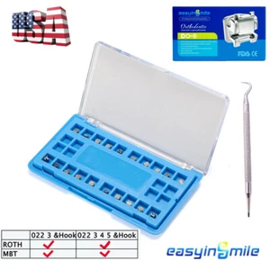 Soporte autoligable Ortho metal ROTH/MBT brackets dentales ranura 022 345 malla y ganchos - Imagen 1 de 12