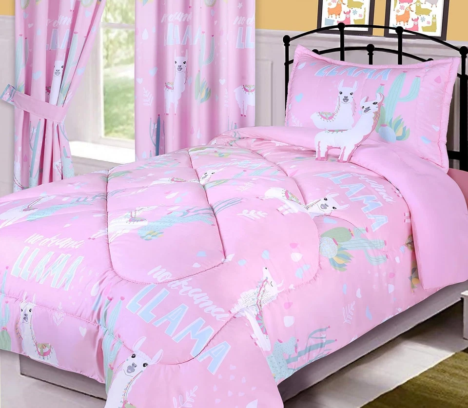 Bed in Bag Set Comforter, Pillowcase, Sheet Set & Cushion # Llama 19-06 - Image 1 of 1