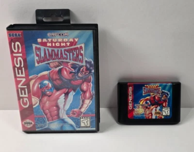 Saturday Night Slam Masters - Sega Genesis - Game & Box - No Manual - Tested - Image 1 of 4