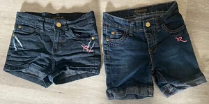 Rocawear Girls- Kids Denim Blue Shorts Size 6 Embroidered Button Up. 2 Pair - Picture 1 of 8